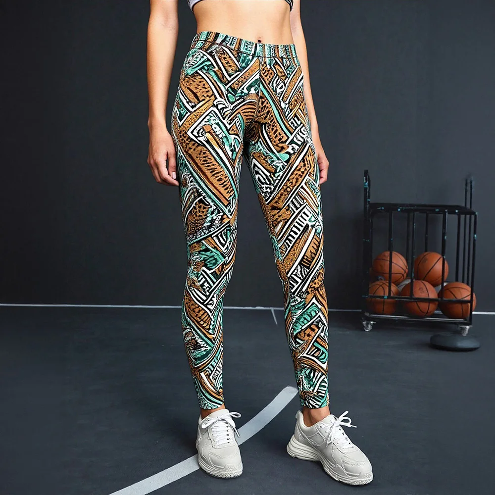 

Women's Autumn Winter Leggings Comfortable High Waist Full Length Graphic Print Slim Fit Skinny Leggings