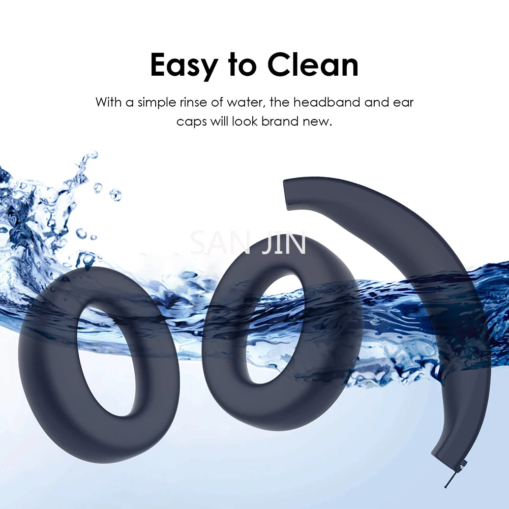 Suitable for Anker Soundcore Life Q20i Headset Silicone Protective Case Headband EarPads Protective Case Soft and skin friendly