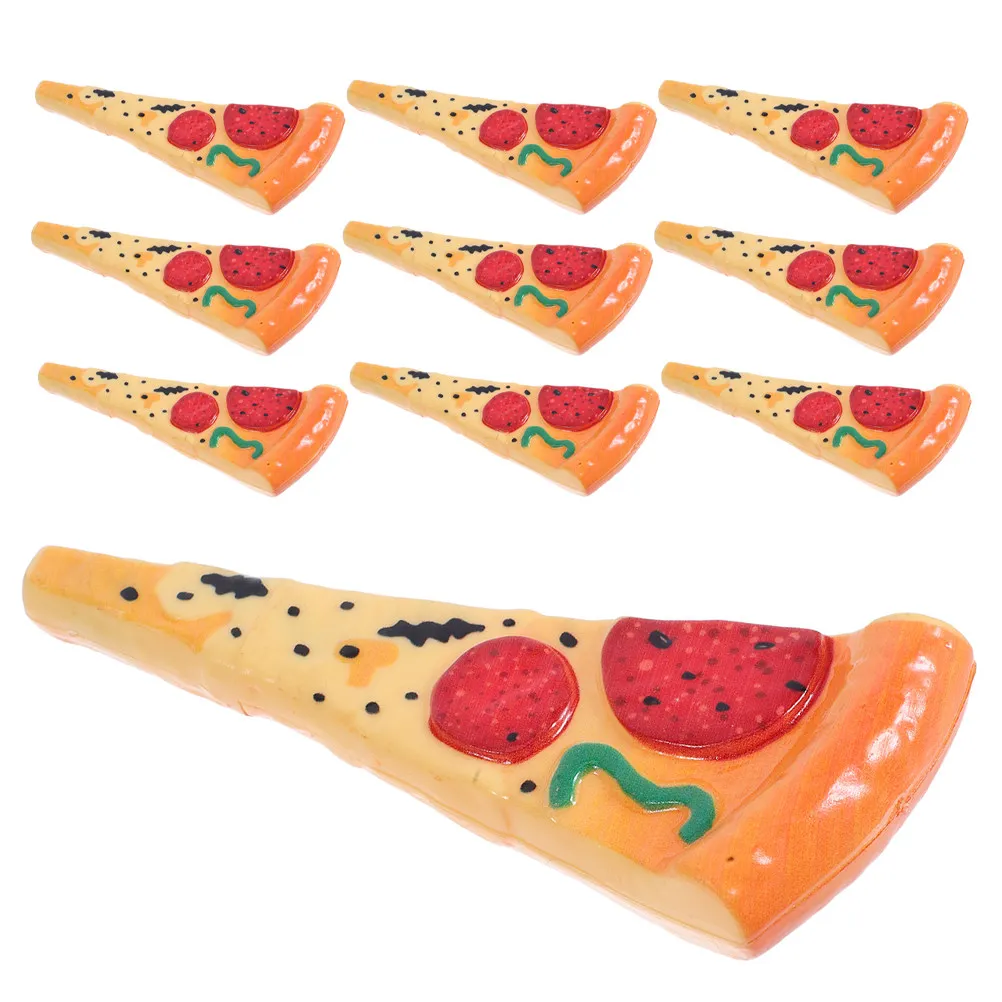 10Pcs Realistic Pizza Pen Funny Novelty Ballpoint Writing Tool Smooth Reliable Ink Portable Lightweight Office School Stationery