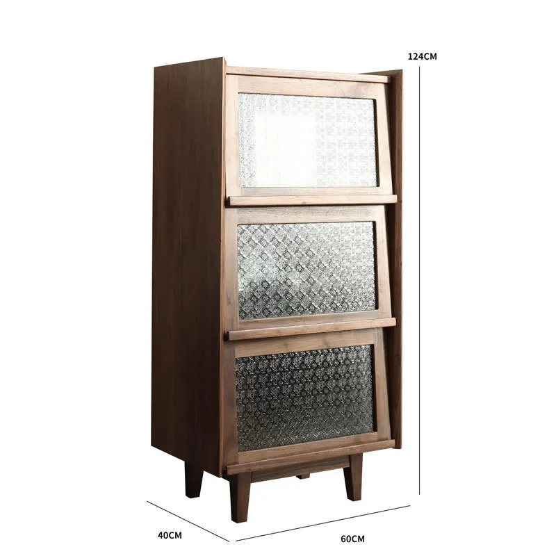 

Североамериканский черный орех из цельного дерева, маленькая квартира, ретро, бегония, цветок, стеклянный сундук для хранения журналов