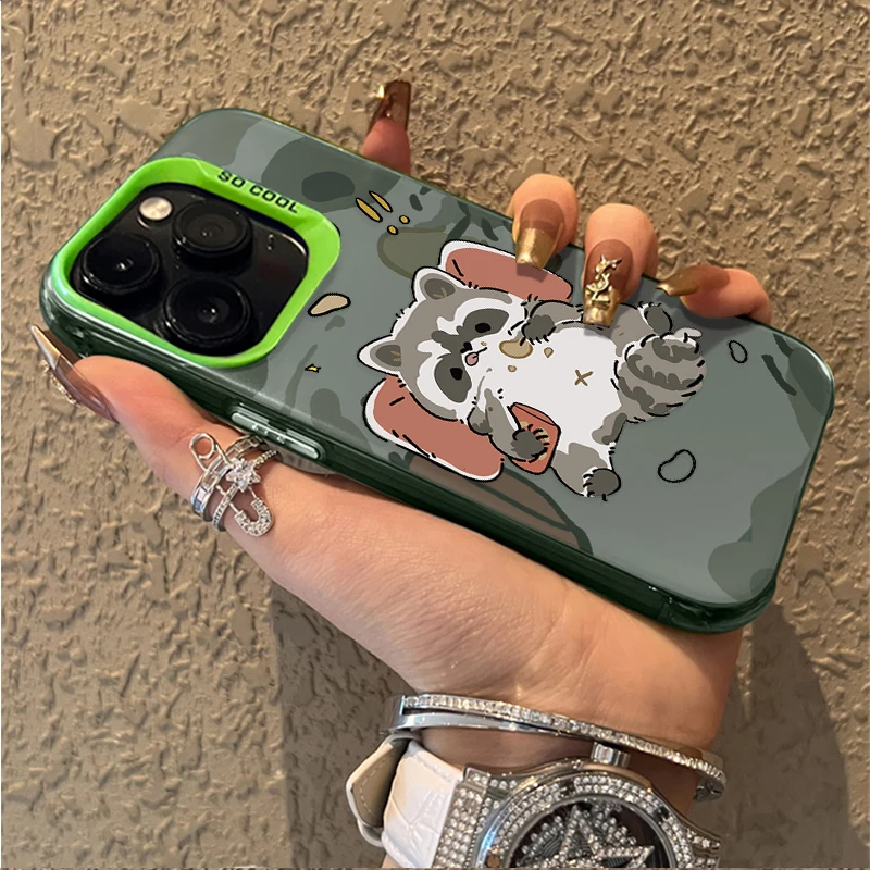 Матовый чехол Cute Little Raccoon для Xiaomi Redmi Note 13 12 11 Pro Plus 4G 5G 12S 11S 10S 10 9 9S 8 12C 13C A3 Задний бампер