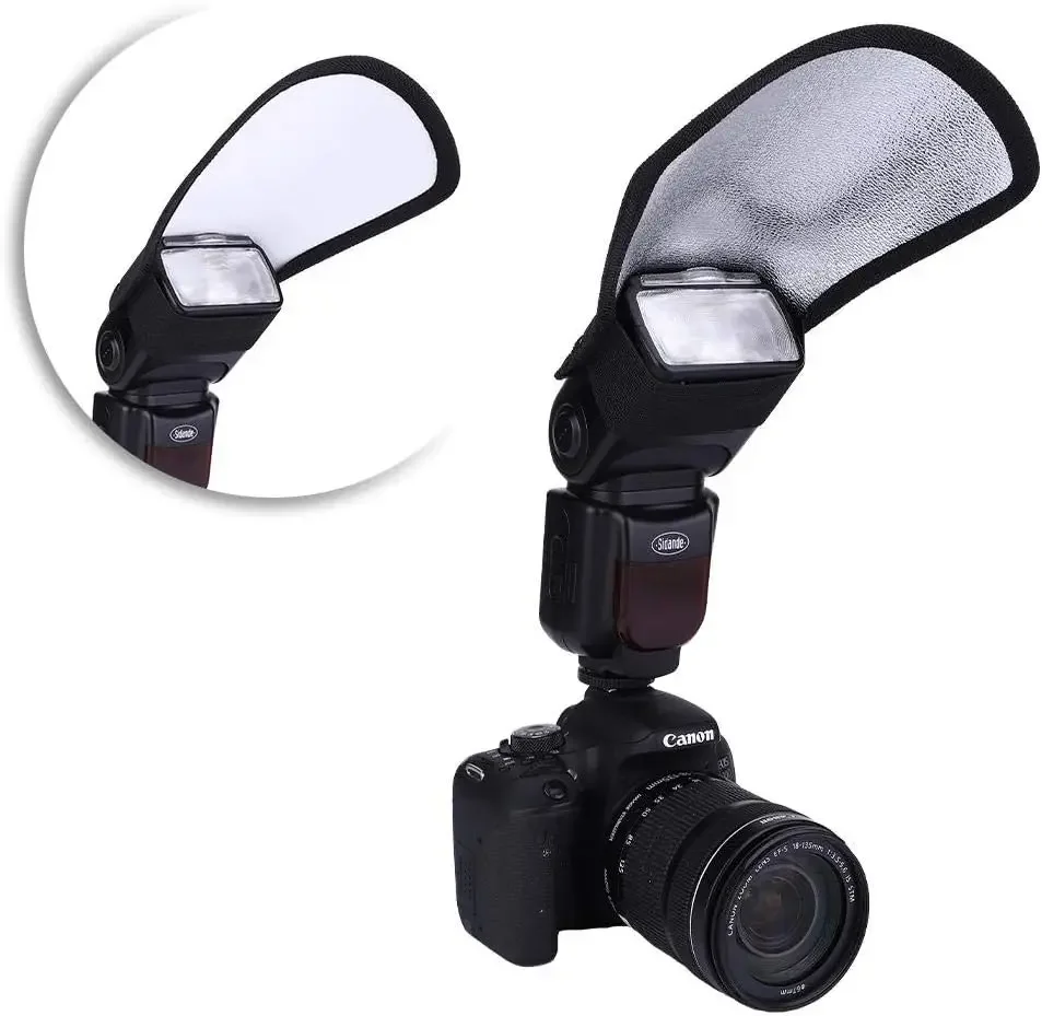 

Mini Flash Diffuser Silver White Reflector for Godox V860III V1 V1PRO V850II For Canon Nikon Pentax Yongnuo Metz Sony Speedlight