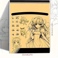 Anime Character Line Art Drawing Book for Beginners - 48 Pages of Simple Hand-Drawn Outlines for Tracing & Practice Painting 2