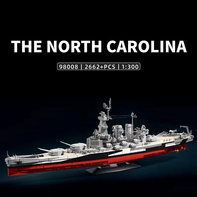 

THE NORTH CAROLINA Military Warship Naval Fleet NO.98008 Model Building Blocks Toy Educational Gift for Kids And Model Collector