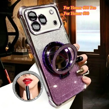 Four-Corner Shockproof Glitter Phone Case for Honor 600 Pro 