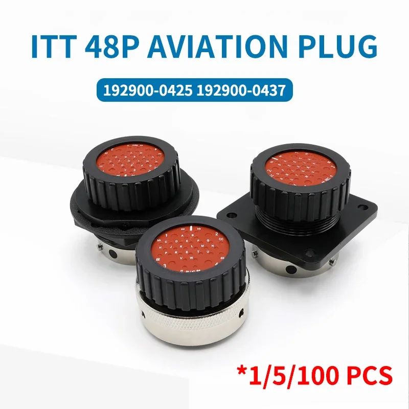 

1/5/100 pcs aviation plug connector ITT male and female terminal car plug 48P waterproof connection 192900-0425 192900-0437