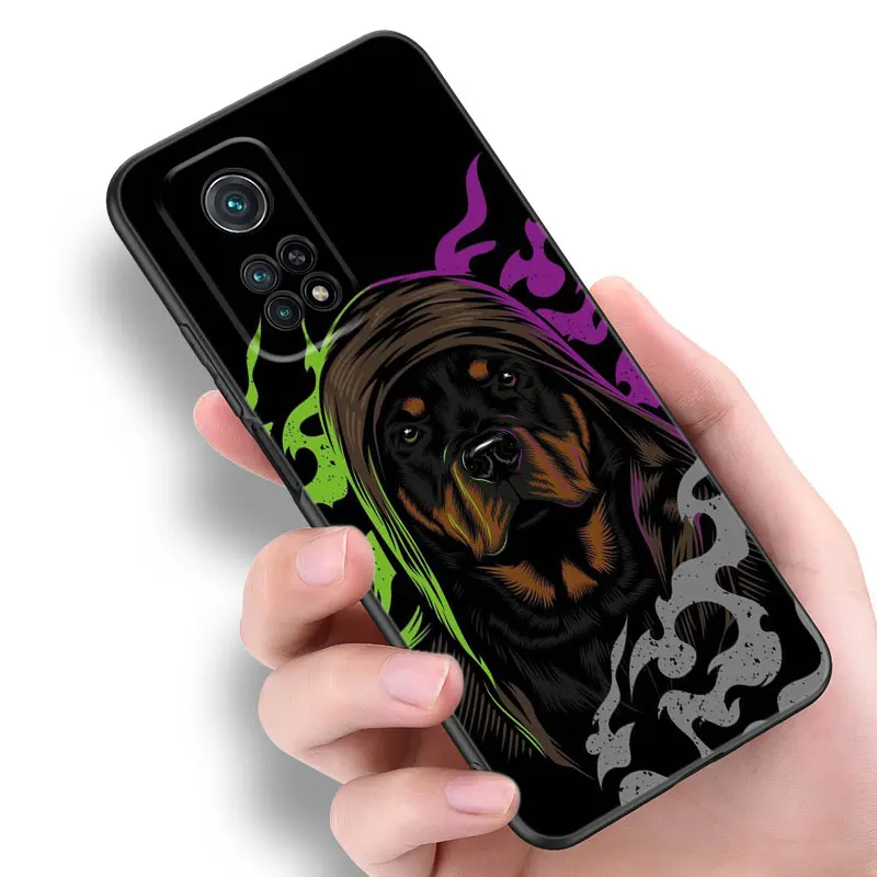 Animal Doberman Dog Phone Case For Xiaomi Mi 9 SE 8 10 10T 11 12 13 Lite 9T 11T 12S 12T 13T Pro 5G 11i 12X Black Silicone Cover