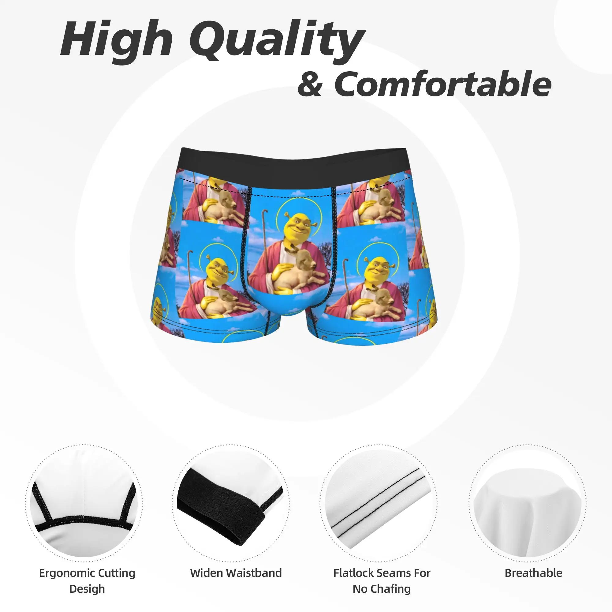 Mannen Shreks Verlosser Grappige Memes Lange Ondergoed Grappige Boxer Briefs Shorts Slipje Mannelijke Ademende Onderbroek S-XXL