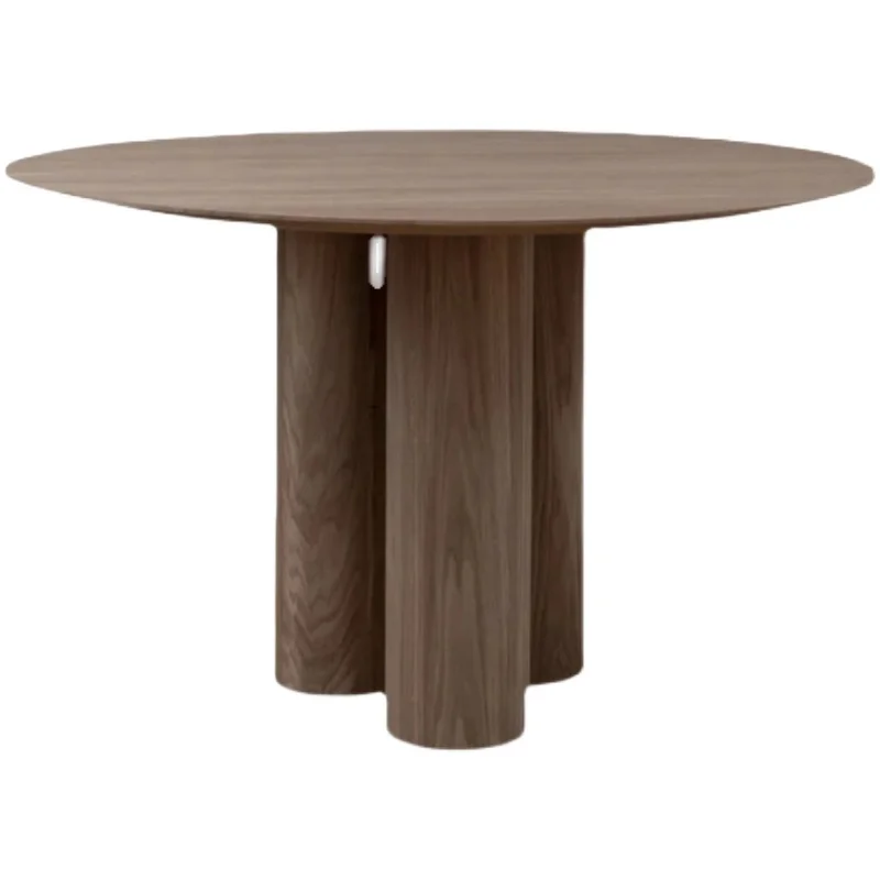 Nordic style solid wood round dining table Designer Coffee table Light luxury living room Round tea table Home creative table