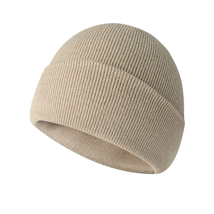 หมวกไหมพรมอะคริลิคสีพื้นสำหรับผู้ชายและผู้หญิง หมวกบีนนี่สำหรับฤดูหนาว วิ่งกลางแจ้ง เดินป่า กันลม อุ่น หมวกขนสัตว์ หมวกกันหนาว ผู้ชาย 4m878