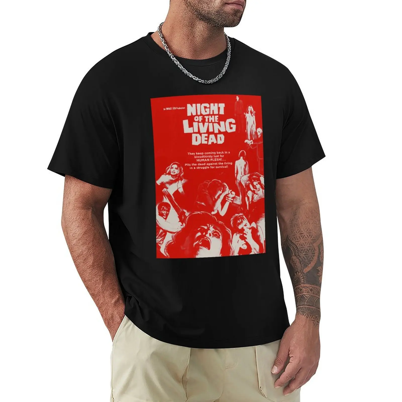 

Funny Men Night Of The Living Dead Gifts Movie Fan T-Shirt Plus Size Summer Short Sleeve T-Shirt
