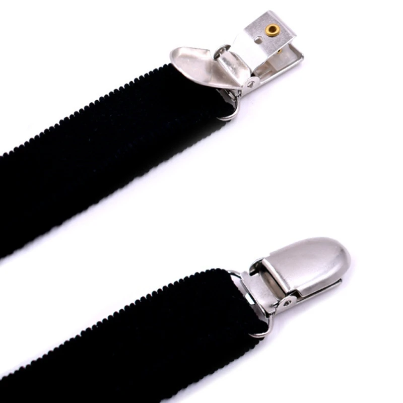 2Pcs/Set Y Style Elastic Leg Suspender Strap Shirt Stays Non-slip Locking Clamps New Dropship