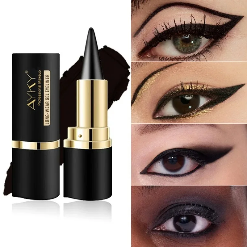 Waterproof Gel Eyeliner Pencil Matte Black White Smooth High Pigment Smudge Proof Eye Shadow Stick Multi-use Eye Makeup Cosmetic