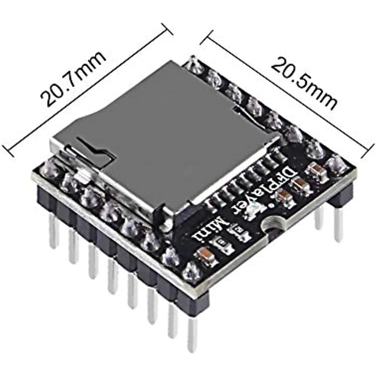 5PCS DFPlayer Mini MP3 Player Audio Module MP3 Voice Decode Board Supporting TF Card U-Disk IO/Serial Port/AD for Arduino