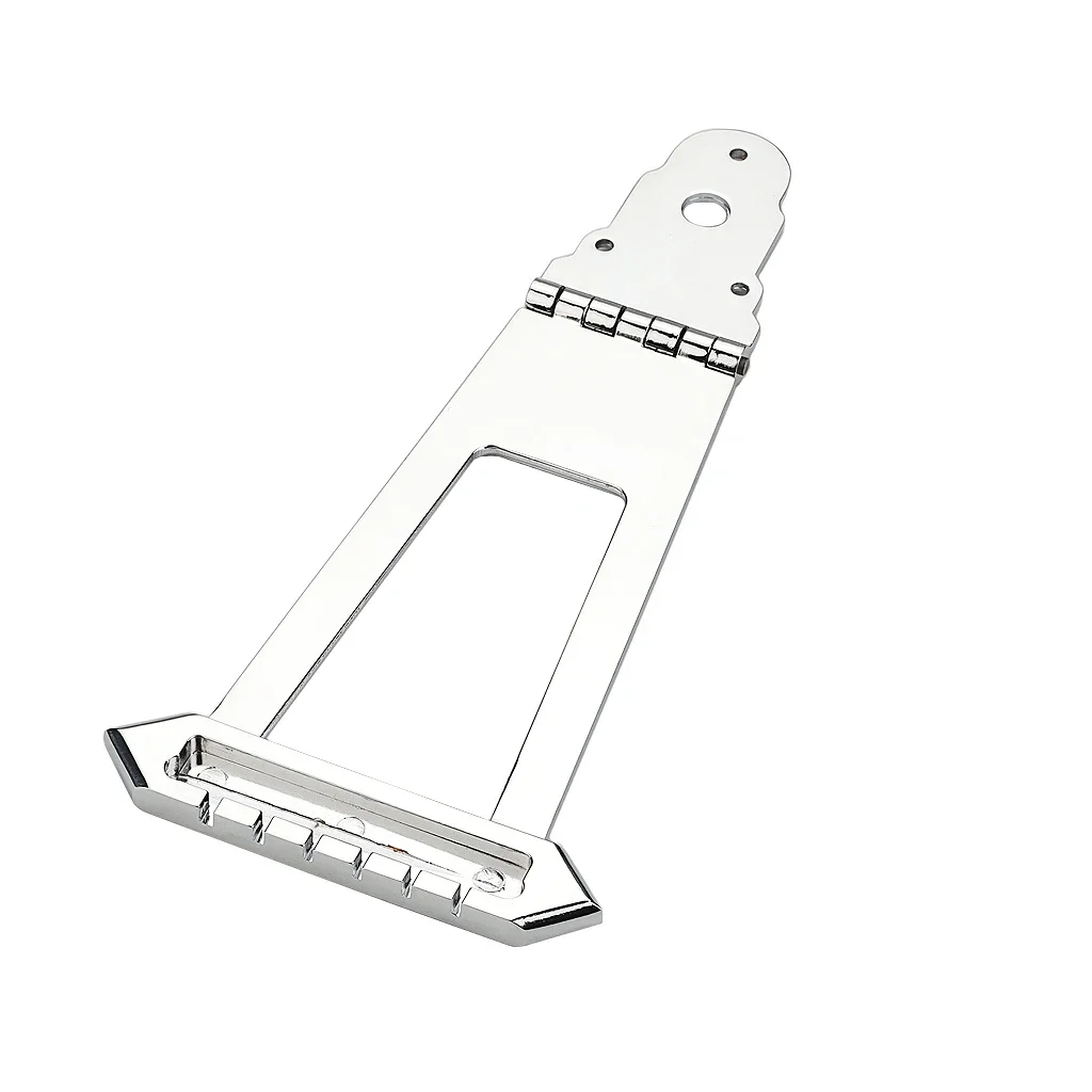 1Pcs Guitar Accessories Nickel plated  6 String  Jazz Guitar Tailpiece Bridge  Semi-hollow