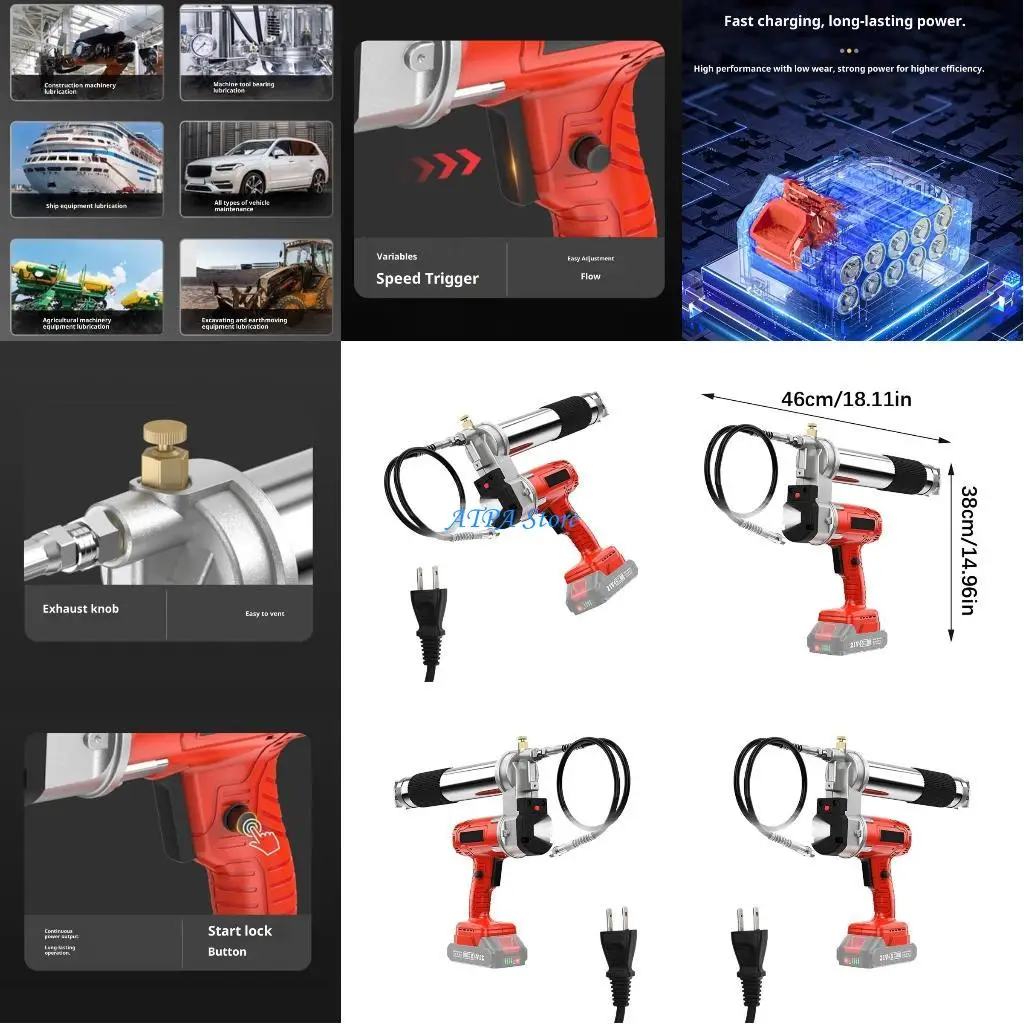 

U13C Aluminum Grease Guns with Battery Rapid Lubricating Oil For Mechanical Equipment