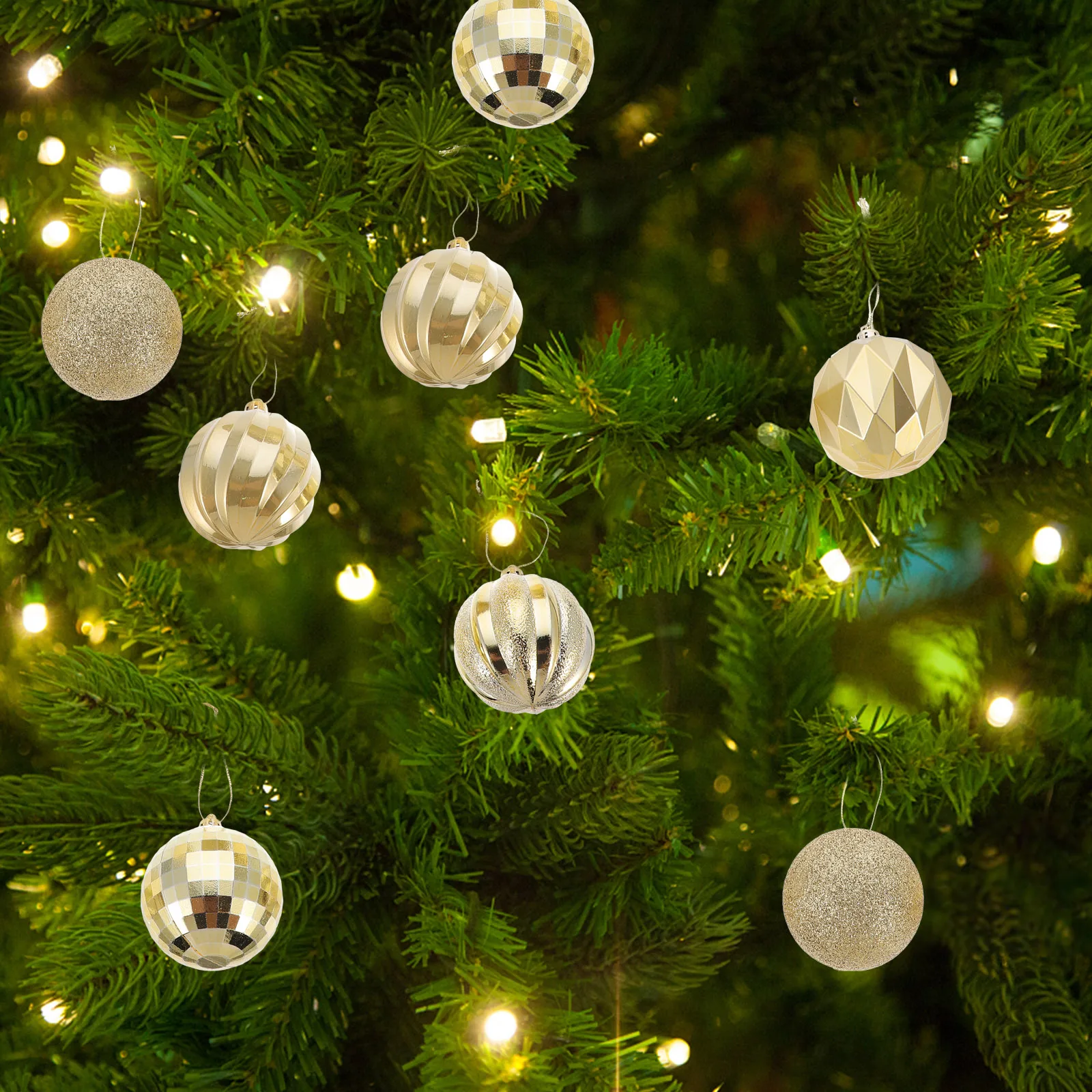 

Ball Christmas Tree Decoration Ornaments Party Hanging Decors Colored Balls Xmas