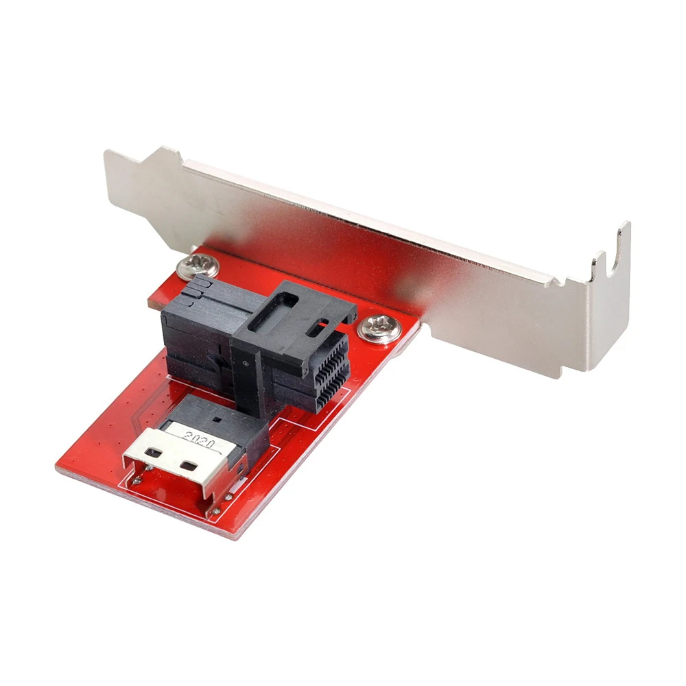 Chenyang PCI-Express 4.0 Slimline SAS SFF-8654 to HD SFF-8643 PCBA Female Adapter With Bracket