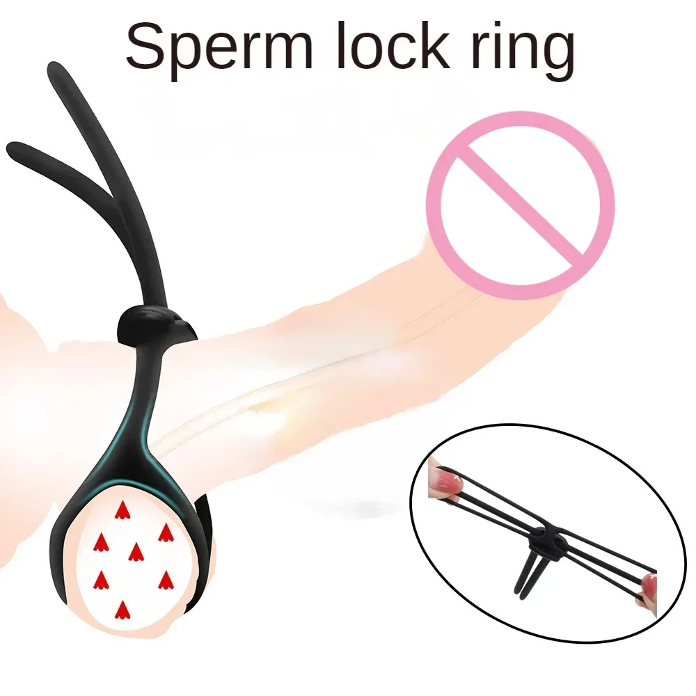 Regolabile maschio Silicone pene lock cock Ring bondage erezione ritardo eiaculazione ingrandimento palla barella massaggiatore giocattolo del sesso uomini