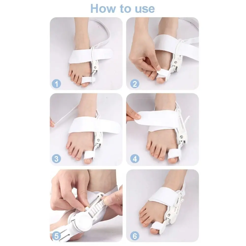 Regulowany korektor na haluksy, wsparcie stawu palucha koślawego, prostownik na duży palec, szyna na haluksy, zwichnięcie, złamanie