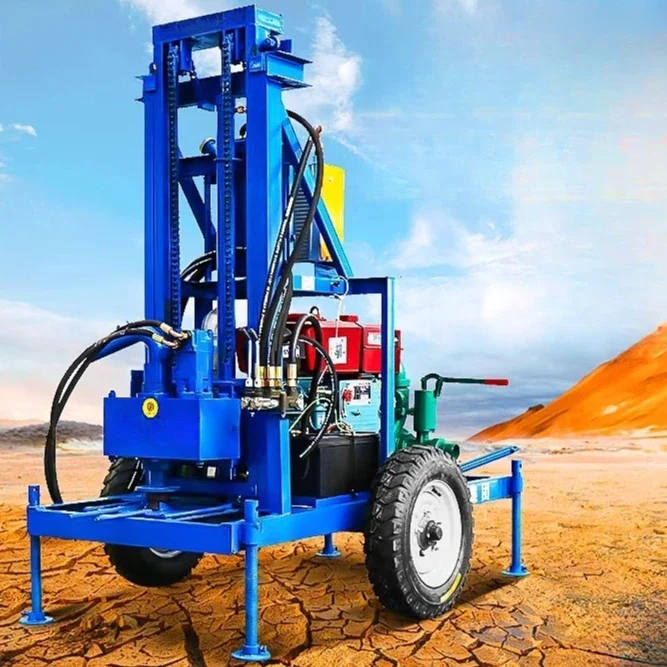 

Portable 200m Borehole Drilling Rig Water Well Machine Crawler Mounted Hydraulic Mini Samll Drill Rig Hot