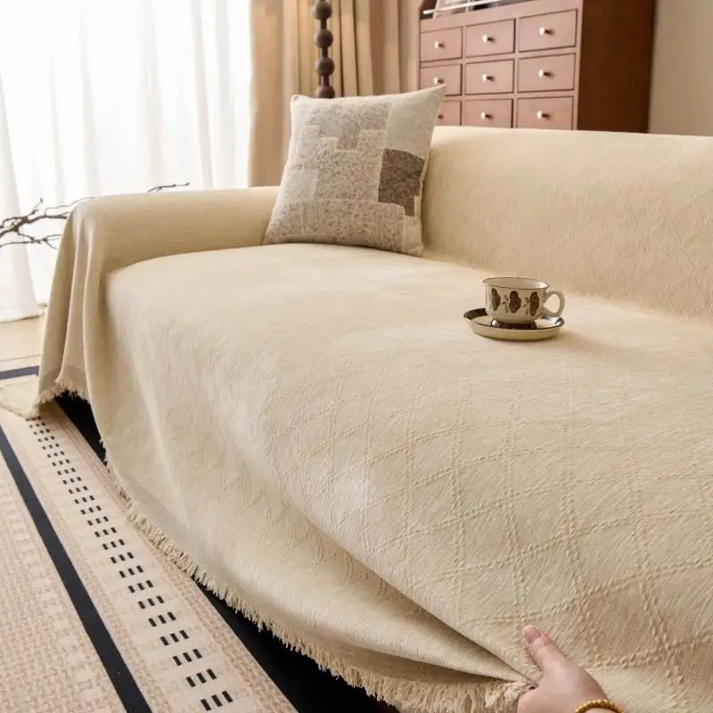 

Modern Minimalist Pure Color Sofa Cover Winter Seven Home Decorative Dustproof Protector Universal Sofa Sheet