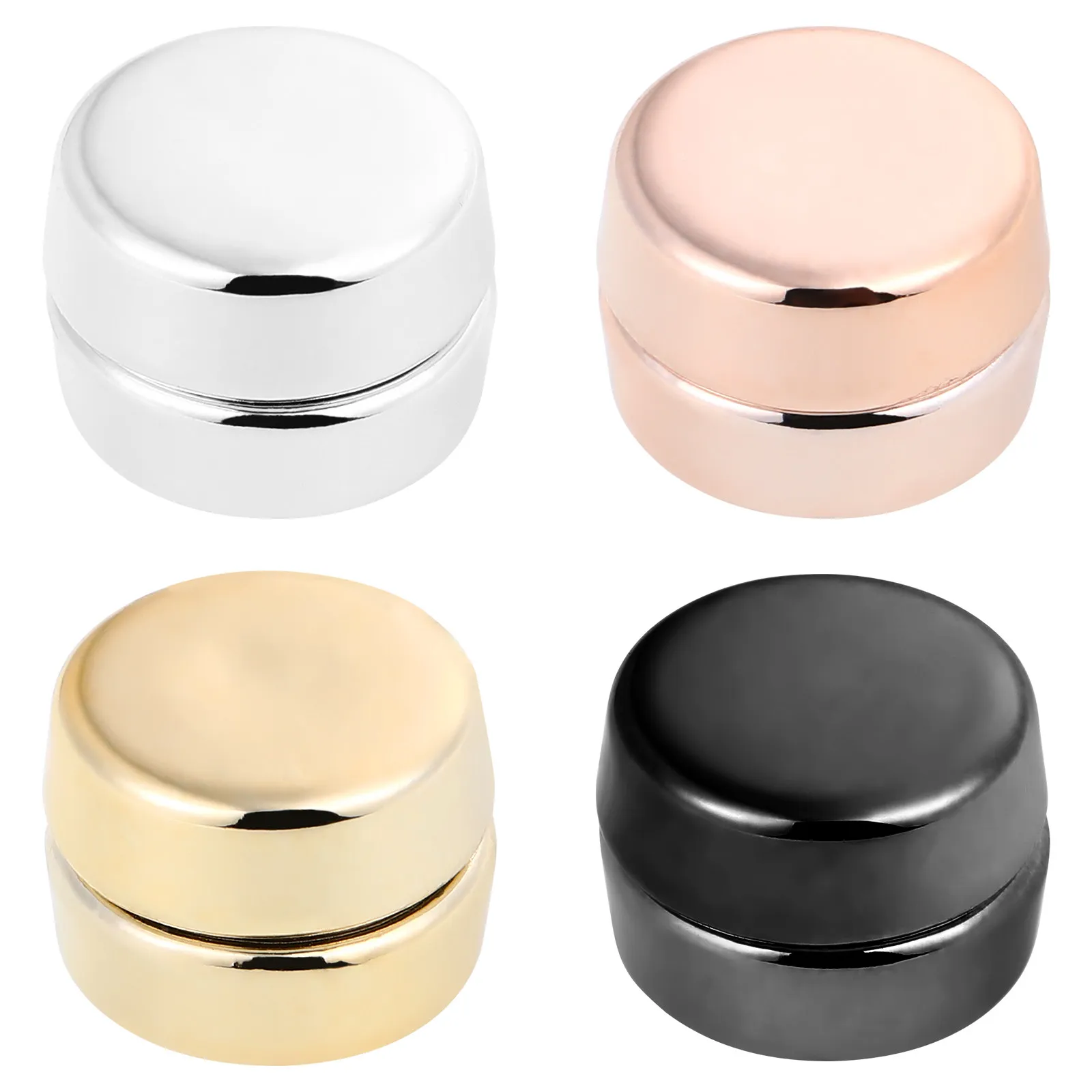 4Pairs Hijab Magnets Round Magnetic Pins Secure Hold Electroplated Scarf Clips Elegant Hijab Pins for Evening Party