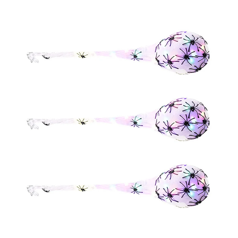 

3Pcs Illuminated Spider Egg Sack Halloween Hanging Decorations Perfect for Halloween Party Props Spider Web Decor