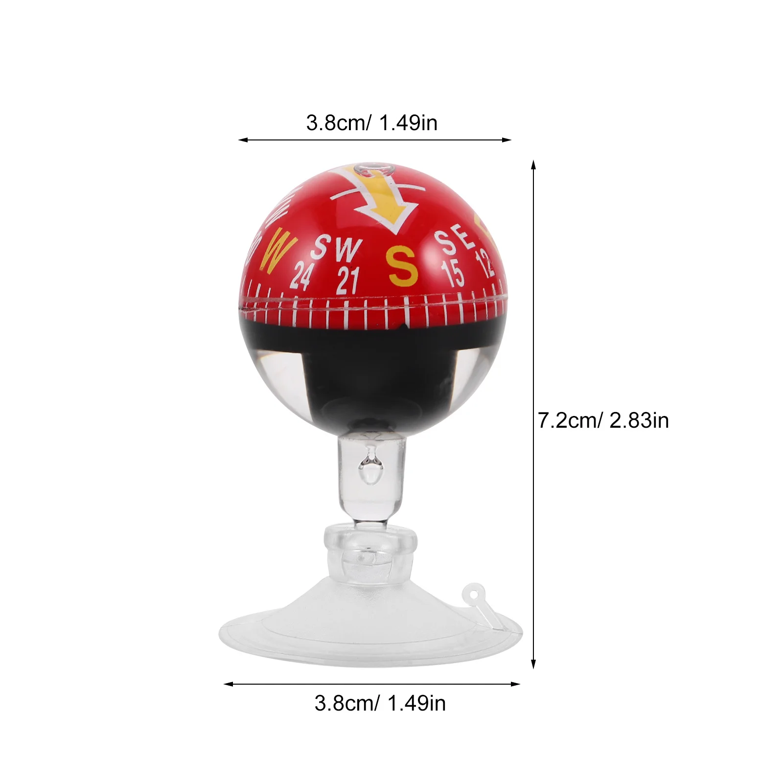 بوصلة السيارة 38 مللي متر شفط كأس لوحة القيادة جبل للسيارات قارب شاحنة مركبة المحمولة الملاحة أداة السيارات البوصلة الكرة