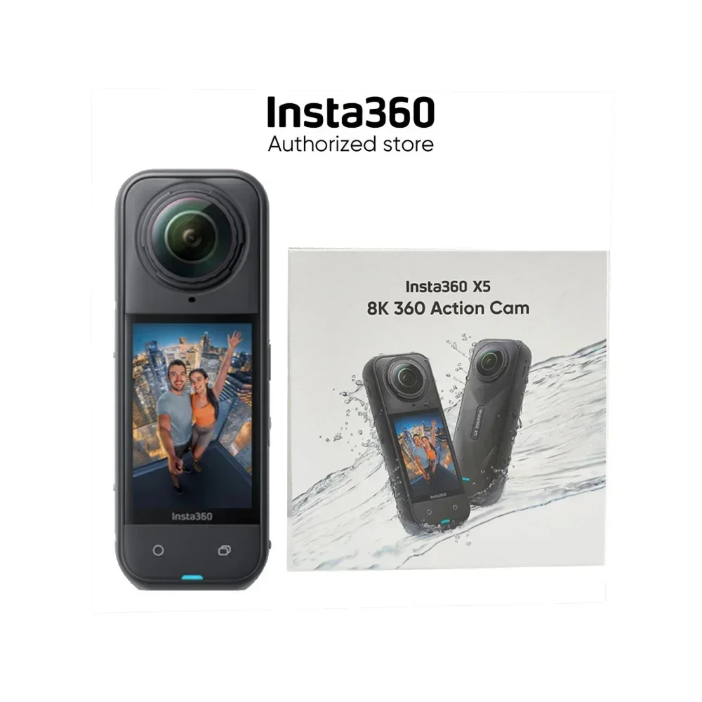 

Insta360 X5 Camera -8K Waterproof 360 Action Camera with 1/1.28" 48MP Sensors, 8K 360 HDR Video, 72MP 360 Photo Sports Travel,