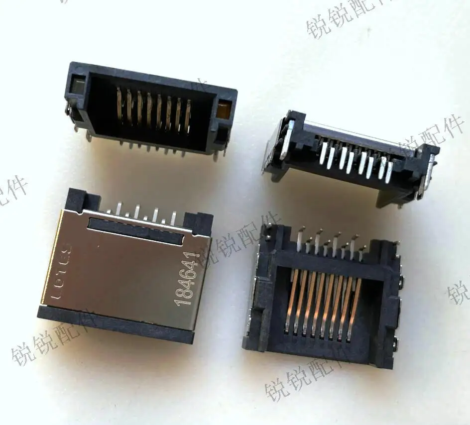 For LOTES RJ45 socket, notebook, computer network cable interface, socket 12 pins, half side, half section, network port