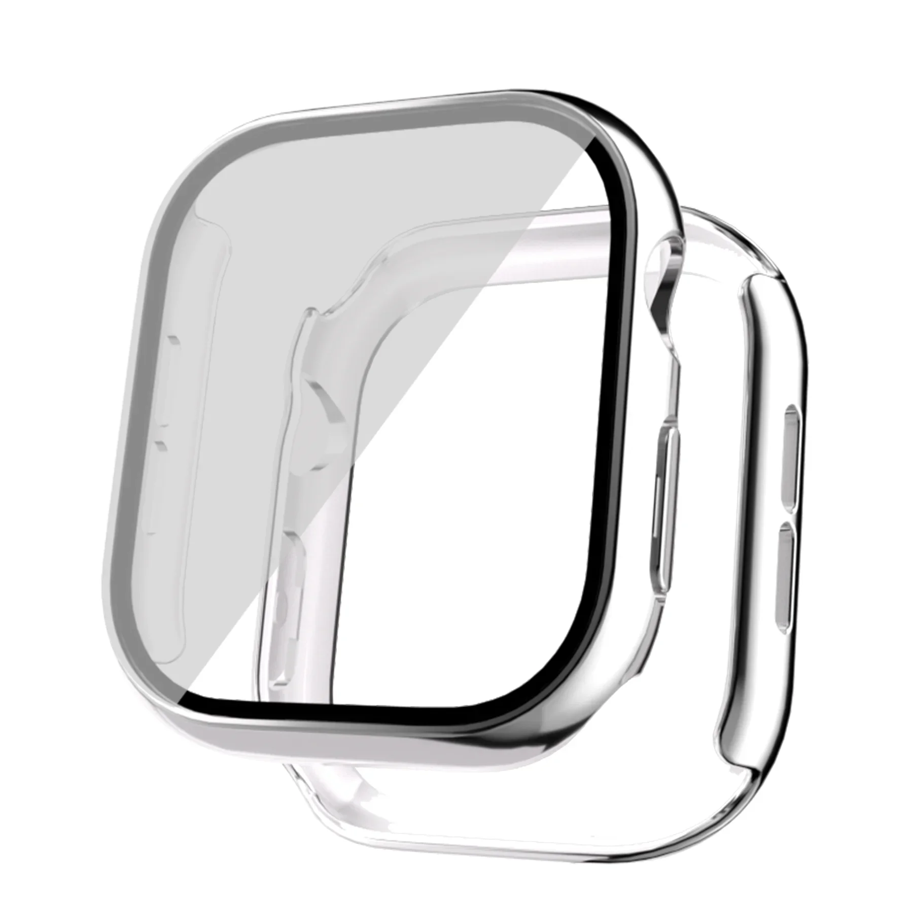 เคสกระจกสำหรับ Apple นาฬิกาเทมเปอร์ซีรีส์10 9 8 7 46มม. 42มม. 45มม. 41มม. ฝาครอบกันชนกรอบแข็งสำหรับ iWatch 6 5 4 3 SE 40มม. 44มม.