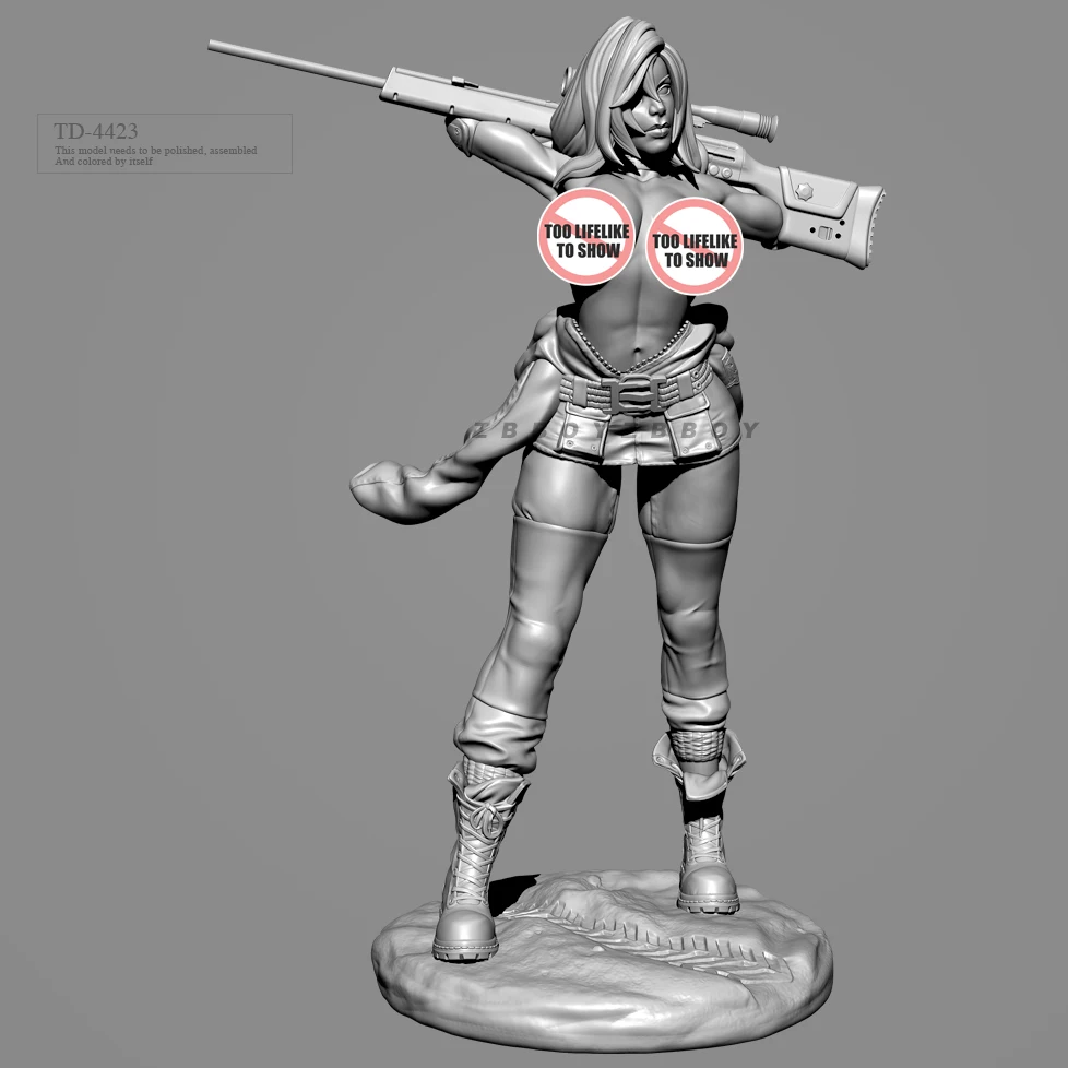 

50MM 75MM Resin model kits figure beauty colorless and self-assembled （3D Printing ）TD-4423
