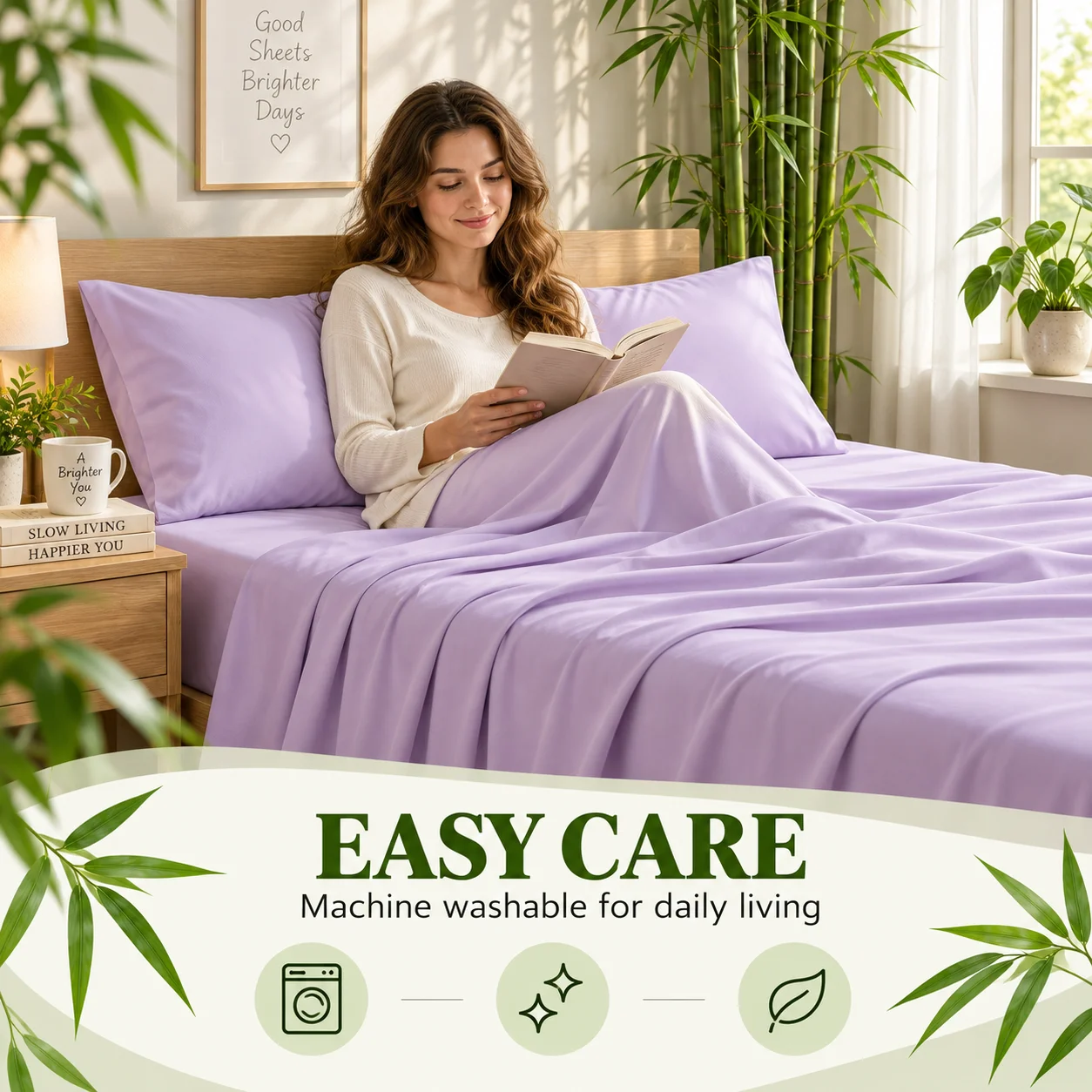 3/4pcs Bed Sheet Set, Soft Breathable Bedding with Fitted Sheet, Flat Sheet And 1/2 Pillowcases, Deep Pocket Secure Fit, Wrinkle Resistant Easy Care, All Night Comfort, Twin Full Queen King Sizes, Bedroom Bedding Essentials Random Color