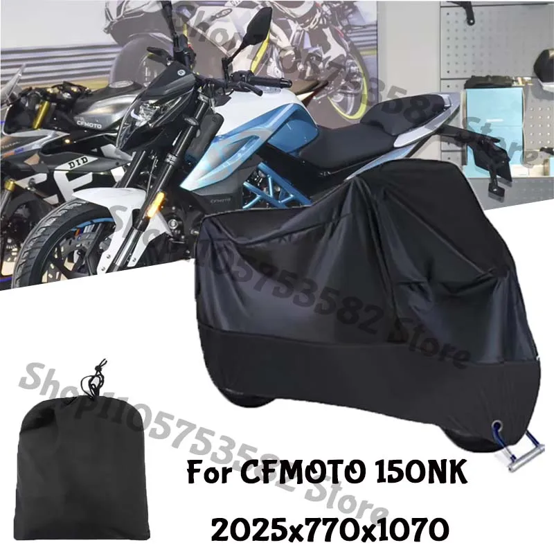 Motorcycle Full Covers For CFMOTO 150NK Car Outdoors Sun Protection Dust No Ear Thickened Oxford Clothcover Accessories