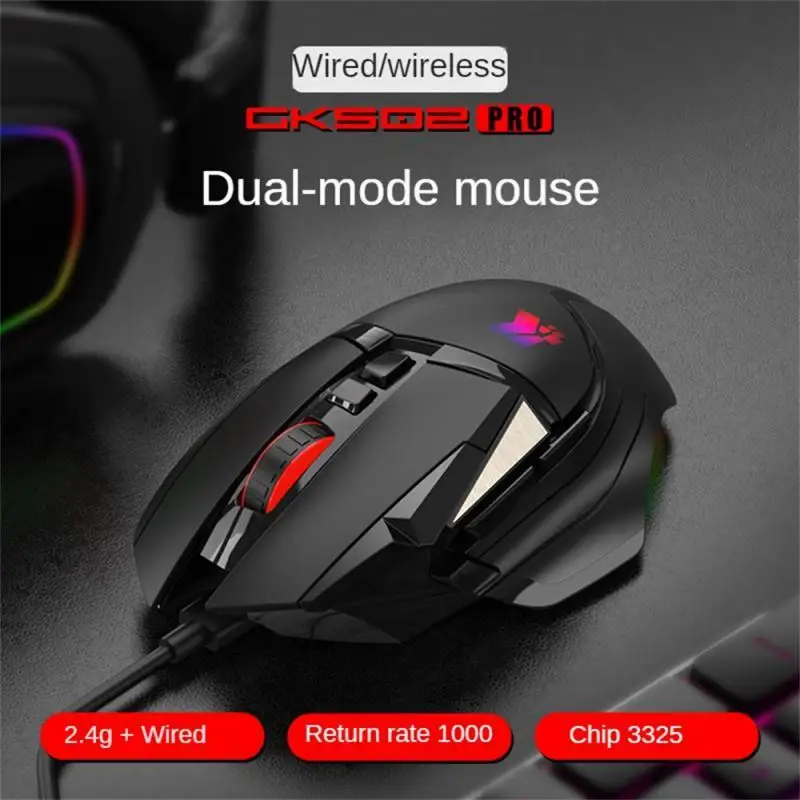 

2023 New G502 Wireless Mouse 2.4G Dual Mode Optoelectronic Four Way Roller Game Mouse 6-speed Desktop Office Laptop Mouse