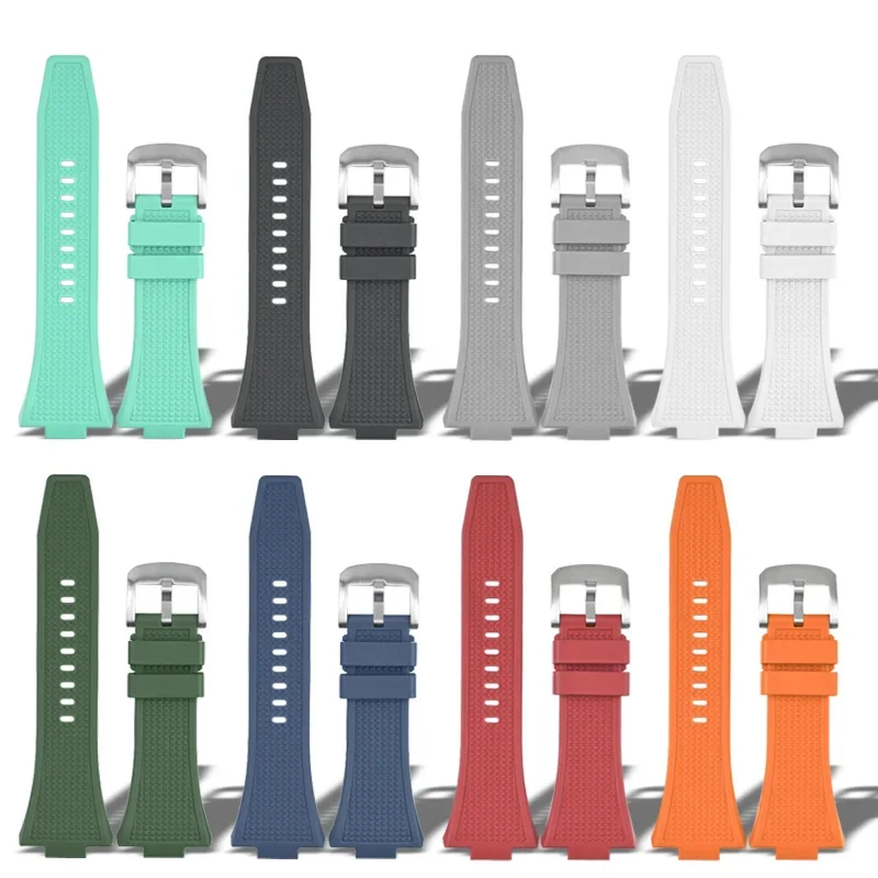 Фторкаучуковый ремешок для часов серии Tissot PRX, мягкий удобный сменный ремешок для часов, быстросъемный браслет, ремень для часов