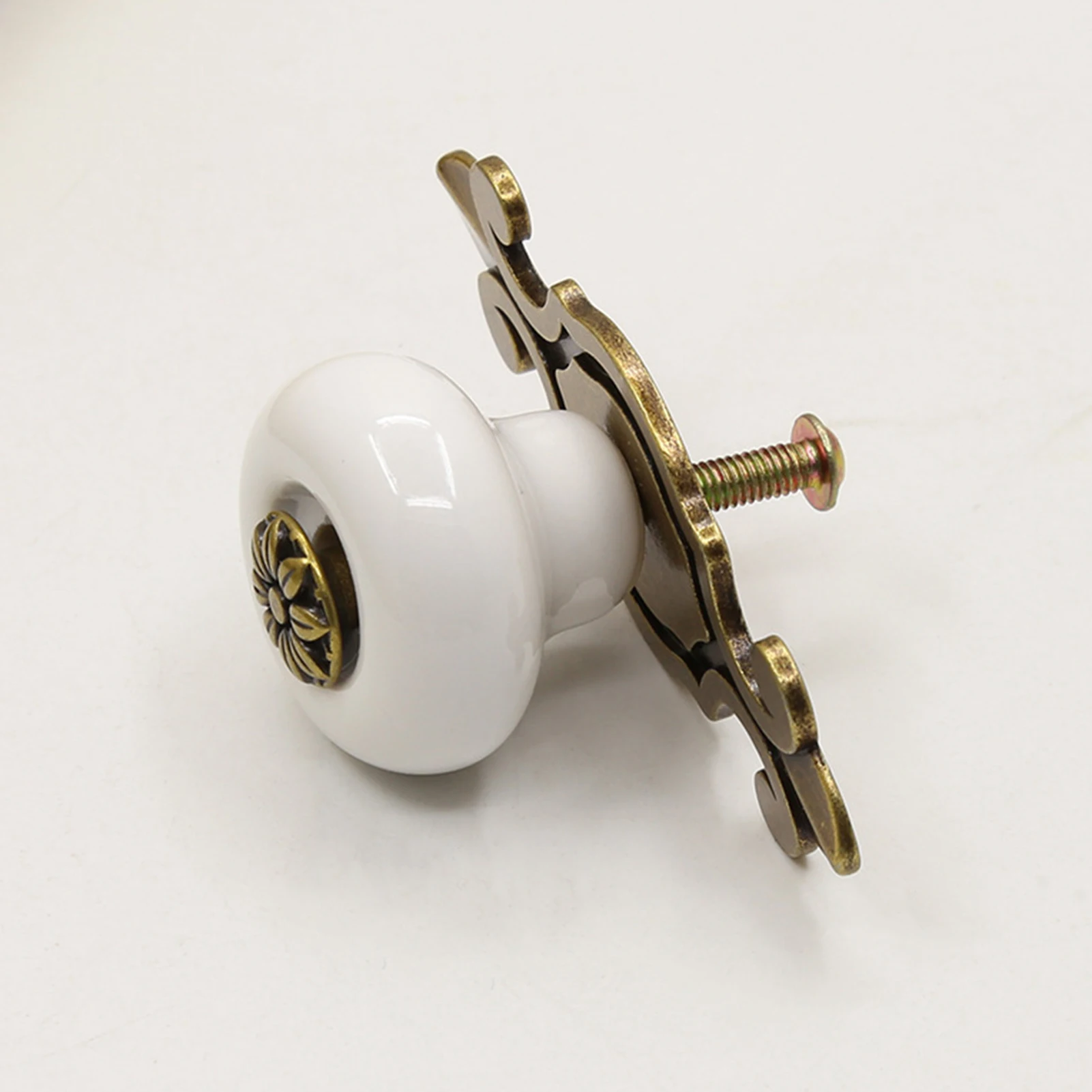 Retro Vintage Ceramic Closet Knobs Durable Ceramic Single Hole Cabinet Pulls Knobs Suitable for Closet Drawers