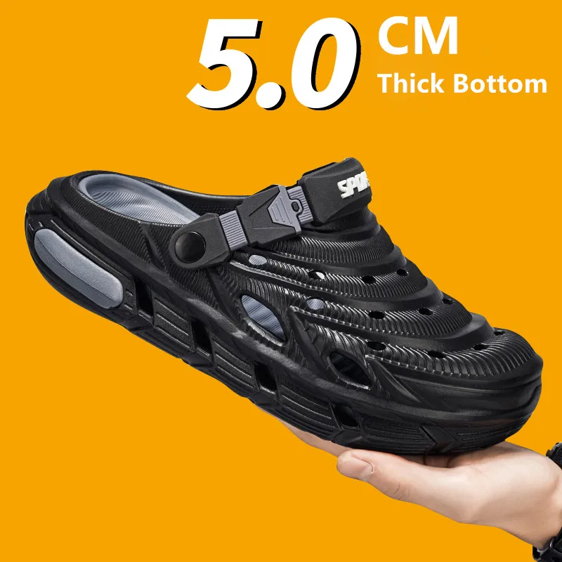 

Men Slippers New Summer EVA Platform Sandals Indoor Outdoor Walking Slippers Beach Men's Garden Shoes Non-slip Flip Flops