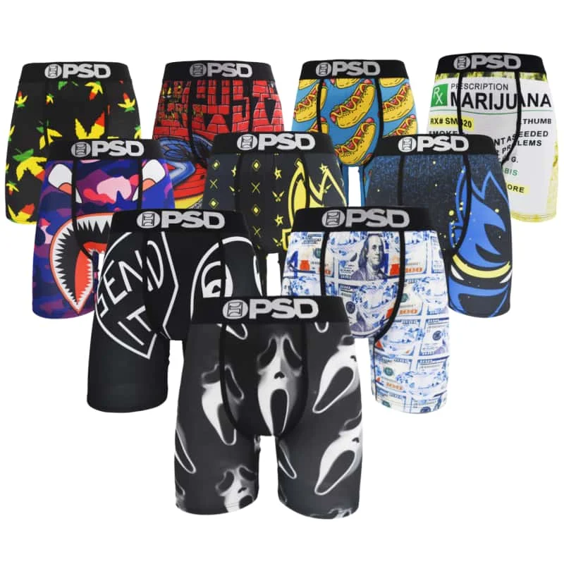 Sexy Men Underwear Boxers Fashion Print Underpants Male Panties Lingerie Breathable Printed Summer Man Boxer Briefs Trunks