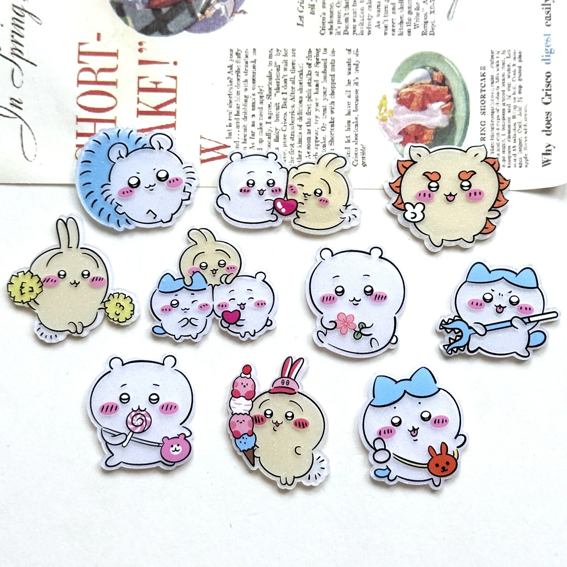 

Cartoon Chikawas Cute Hachiware Acrylic Hairpin Hair Accessories Diy Phone Case Accessories Usagi Animated Character