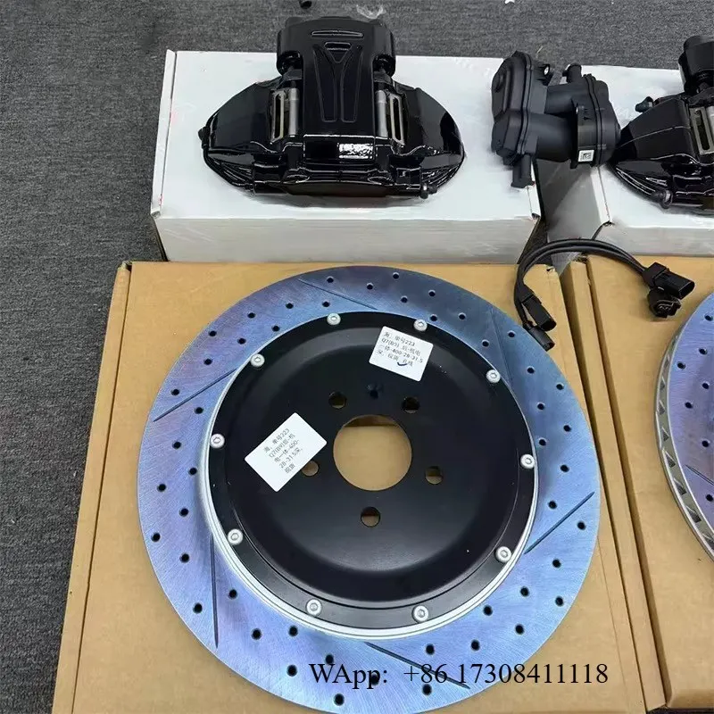 Factory Custom 10 Piston Front   4 Piston EPB Caliper Kit with 420mm Front   380mm Rear Brake Discs for A6 A7 A8 Q7 Q8