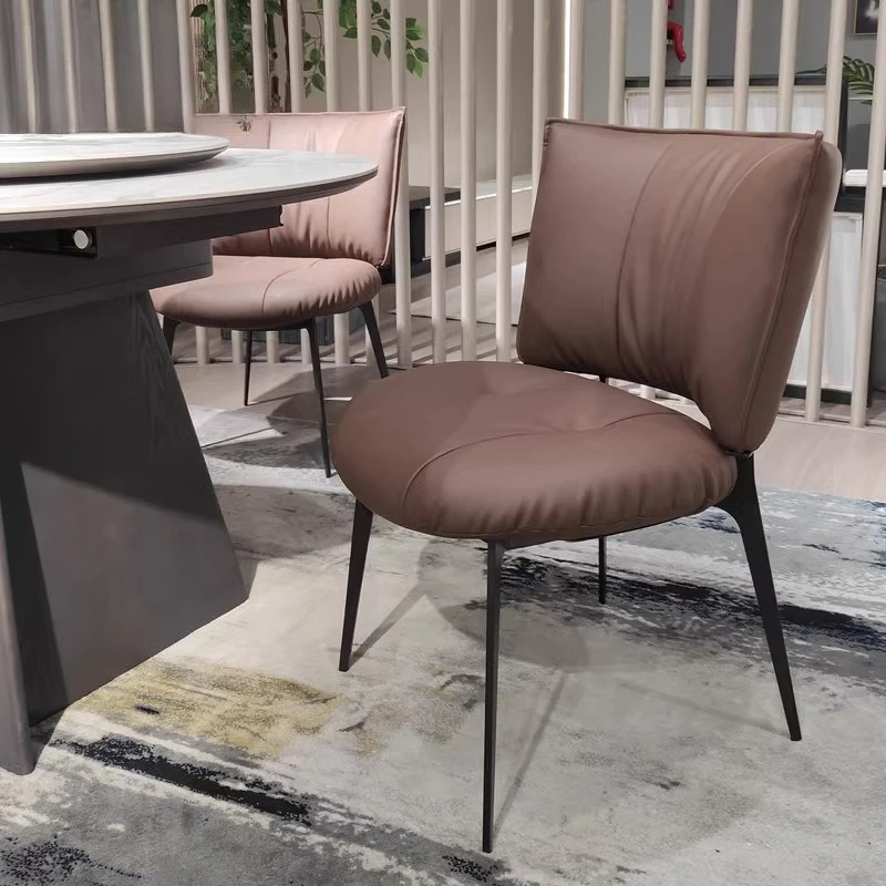 Home High-End Simple Backrest Chair, Italian Light Luxury Dining Chair