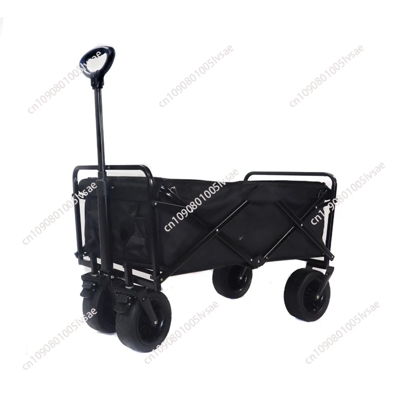 

Foldable Beach Trolley Utility Camping Metal Garden Stroller Hand Cart Portable Folding Outdoor Wagon Trolley