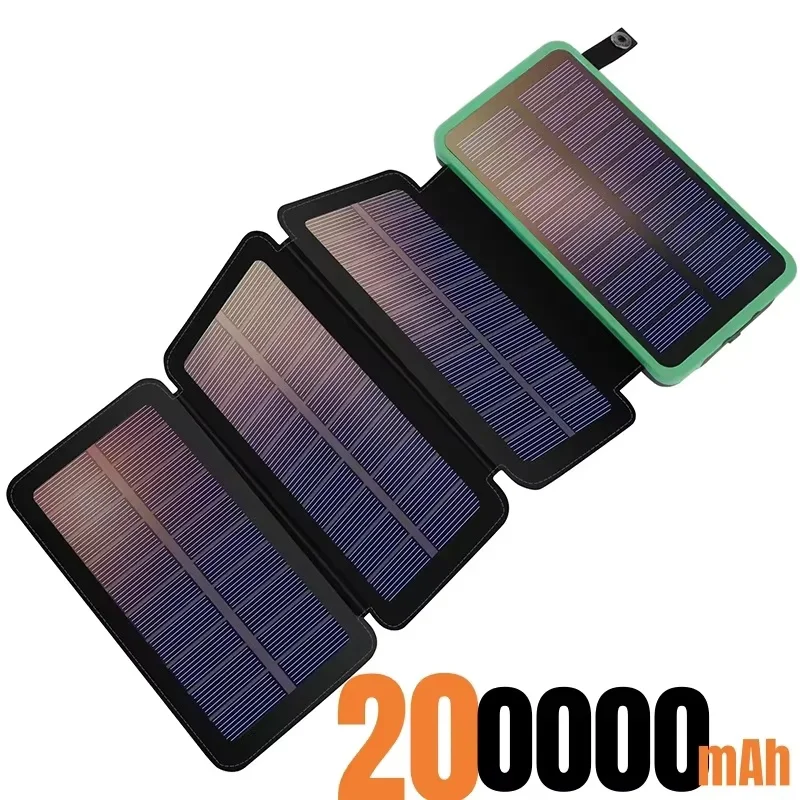 200000mAH zonne-energiebank opvouwbare zonnepanelen 5V 2A USB-uitgang draagbaar buiten kamperen zonne-energie voor iPhone Android