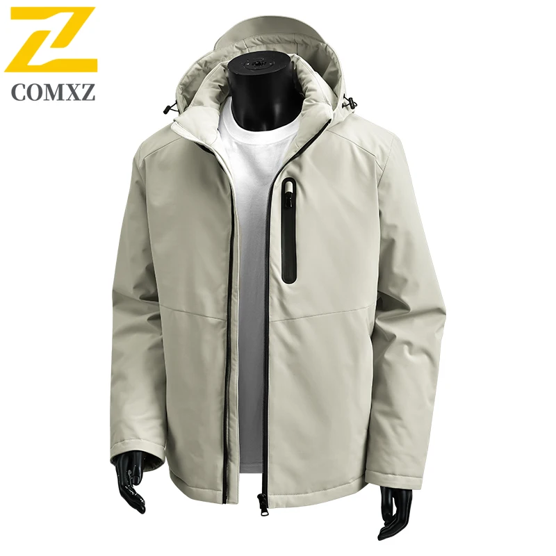 Men's Winter Warm Jacket 2025 New Brand Fashion Waterproof Windproof Down Cotton Padded Coat Men Casual Travel Ski Hooded Parka