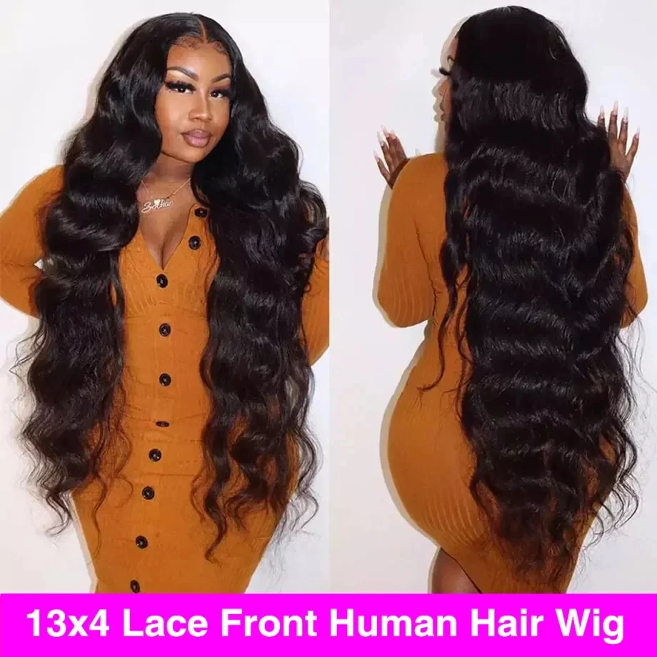 13x6 Body Wave Lace Front Human Hair Wig Brazilian 32 34 36 Inch 13x4 Hd Lace Frontal Wigs  5X5 Glueless Wear  For Wome