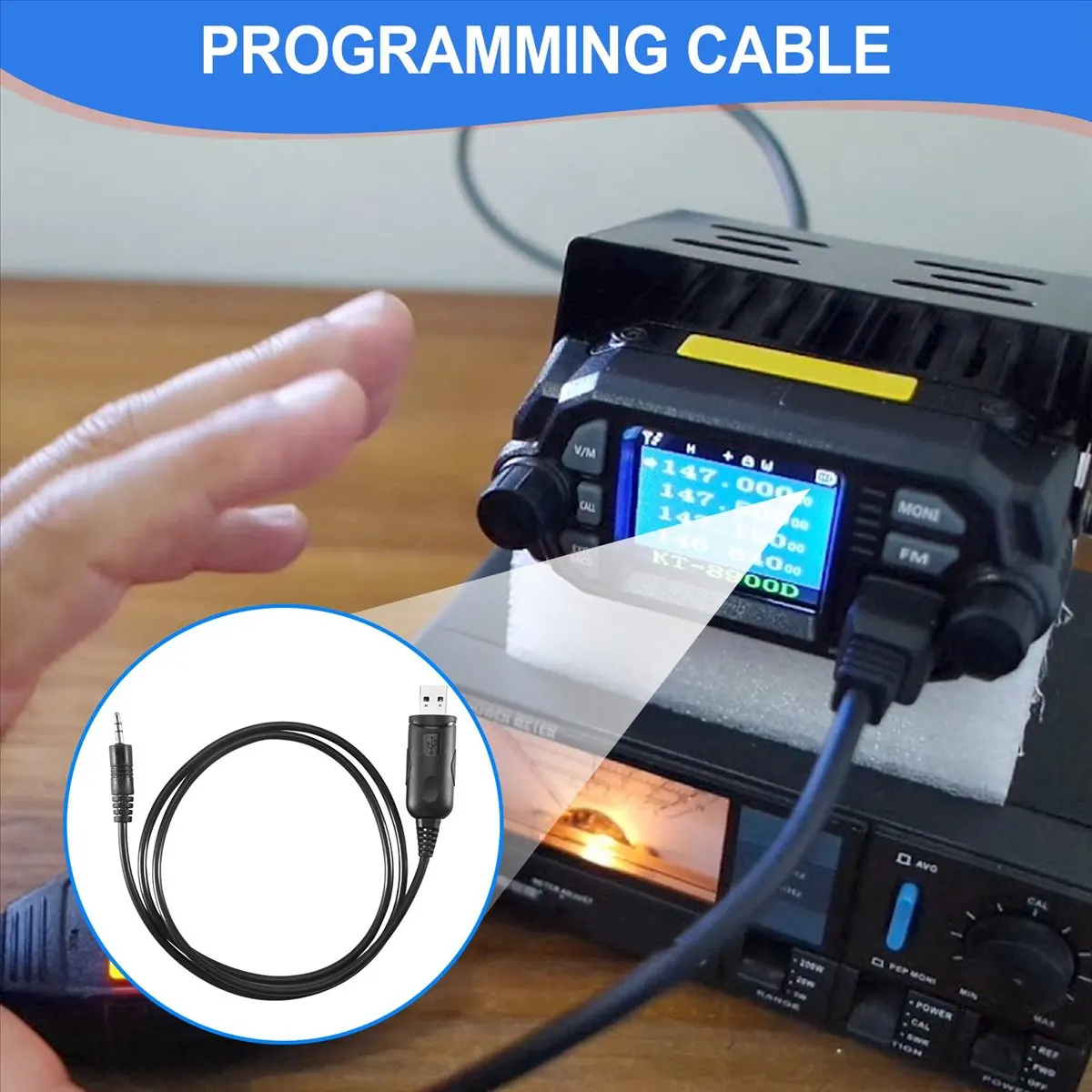 #77Y Consumer Electronics,USB Programming Cable For QYT KT-8900R,KT-8900D,KT-7900D (black)