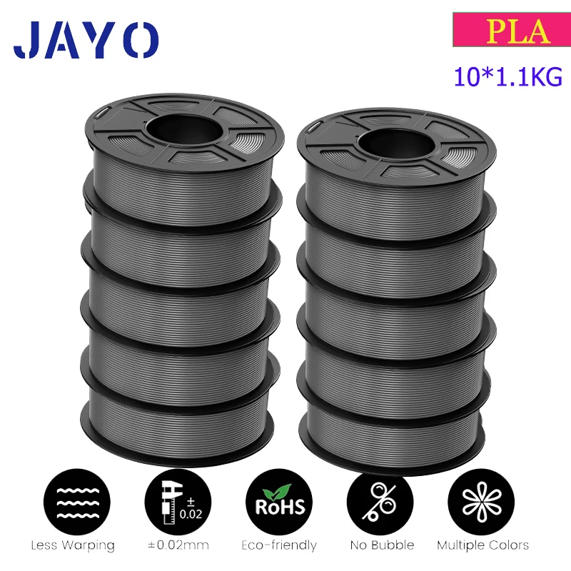 JAYO 3D-filament PLA/PLAPLUS1 75 mm voor FDM-printers bubbelvrij materiaal lage krimp hoog 3-7 Europees magazijn snelle levering