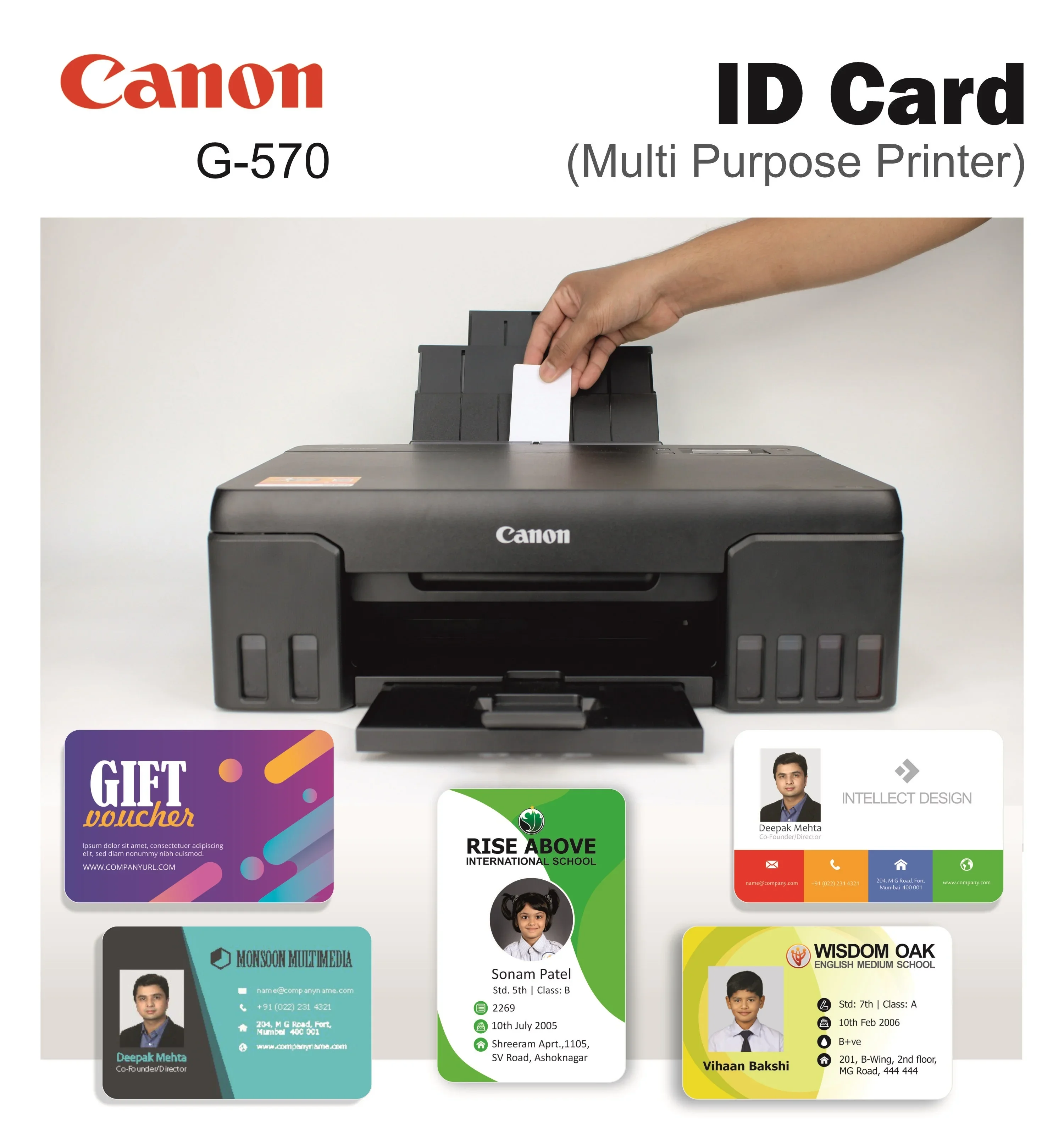 Pixma G570 Multipurpose PVC ID Card Printers